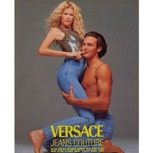 Versace Jeans Couture Vintage 90s High Waist Light Wash Denim Jeans US 26/IT 40